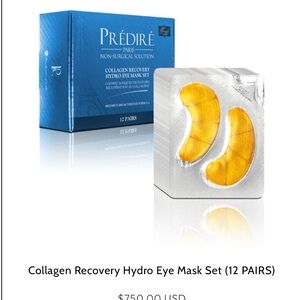 Prédire Paris 12 pack Collagen Recovery Hydro Eye Mask Set - Gold